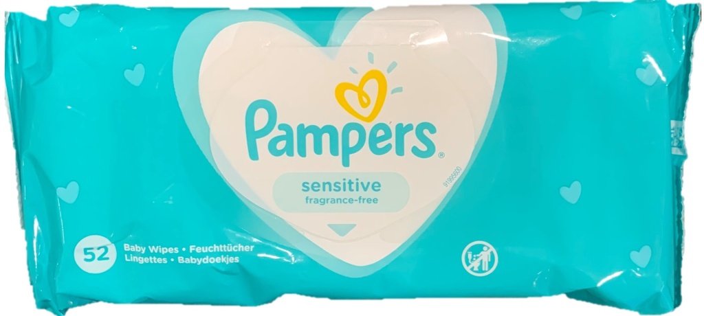 PAMPERS BABY WIPES 52CT SENSITIVE