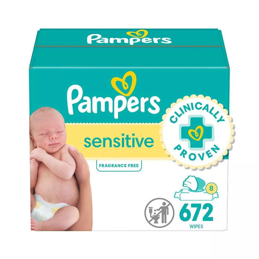 PAMPERS BABY WIPES 672 CT SENSITIVE