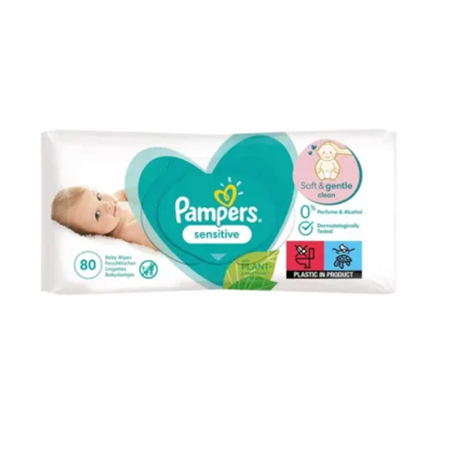 PAMPERS BABY WIPES 80 CT SENSITIVE
