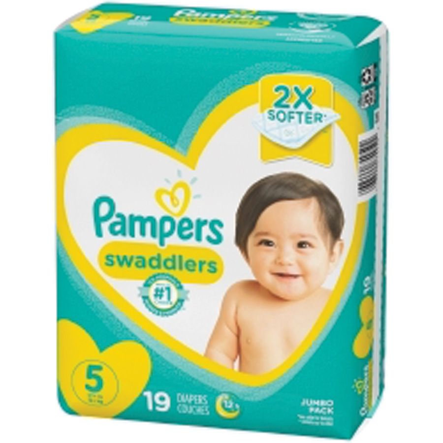 PAMPERS SWADDLER 19 CT SIZE 5 ACTIVE BABY