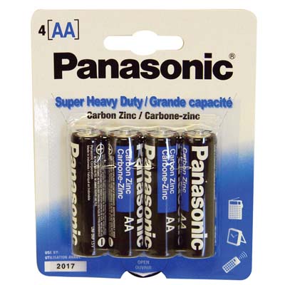 PANASONIC BATTERIES AA4 SUPER HEAVY DUTY