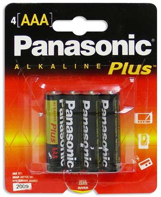 PANASONIC BATTERY AAA 4 PK ALKALINE PLUS