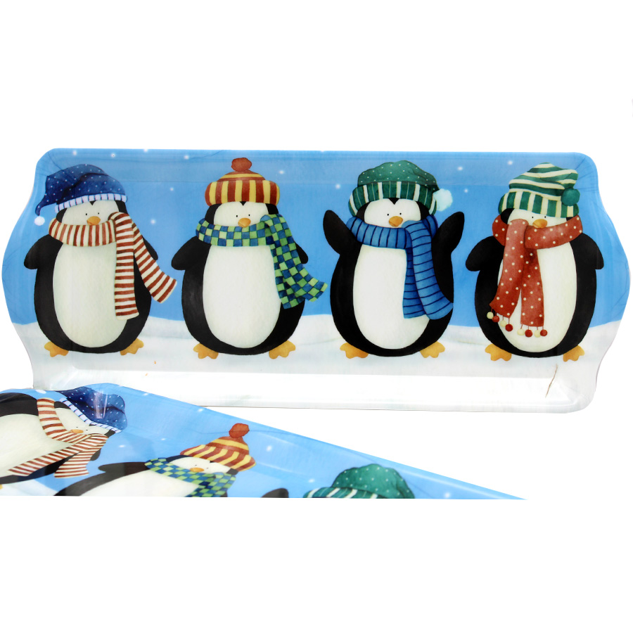 PARTY SOLUTION PLATE 15.25 X 6.25 IN CHRISTMAS RECTANGULAR