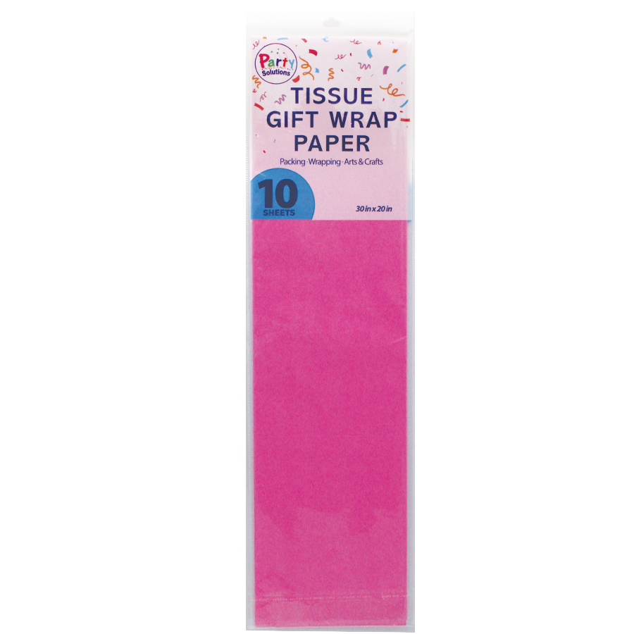 PARTY SOLUTION TISSUE PAPER 10 CT 30 X 20 IN LIGHT PINK