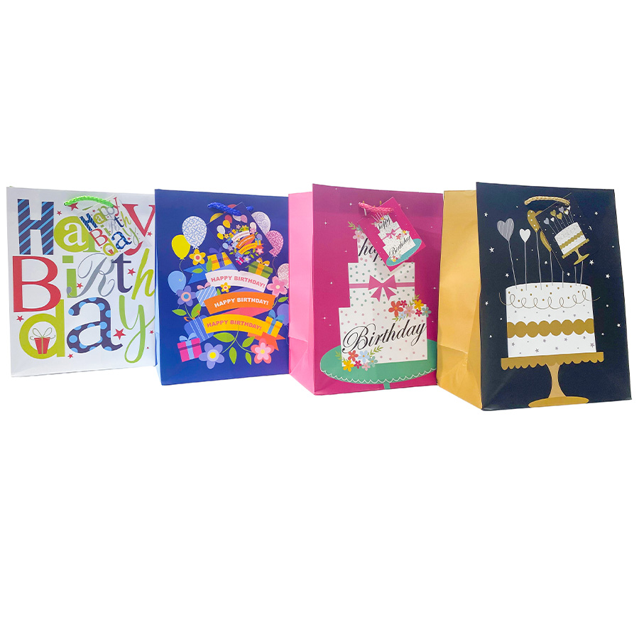 PARTY SOLUTIONS BIRTHDAY GIFT BAG ( 17.8 X 22.9 X 9.8 CM) 1 CT WITH PP HANDELS