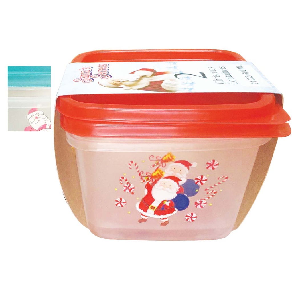 PARTY SOLUTIONS CHRISTMAS CONTAINERS 23 OZ ASSORTED DESIGNS