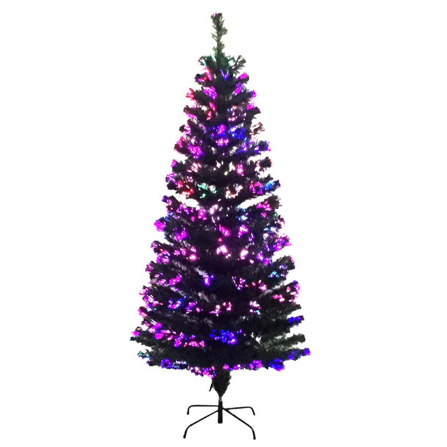 PARTY SOLUTIONS CHRISTMAS TREE 5 FT FIBER OPTIC WITH 24 LED SNOWFLAKES 170 PRE-LIT TIPS