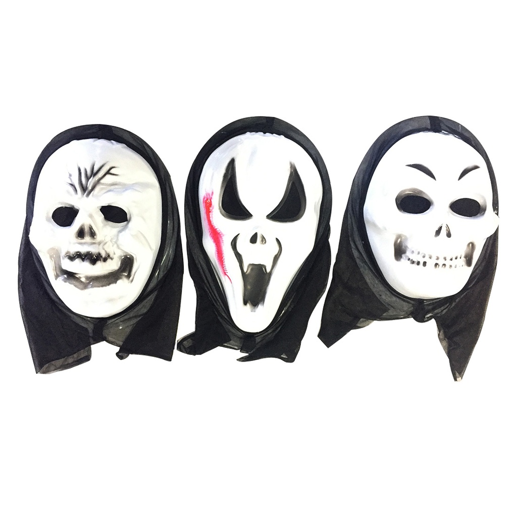 PARTY SOLUTIONS HOODED HORROR MASK ASTD