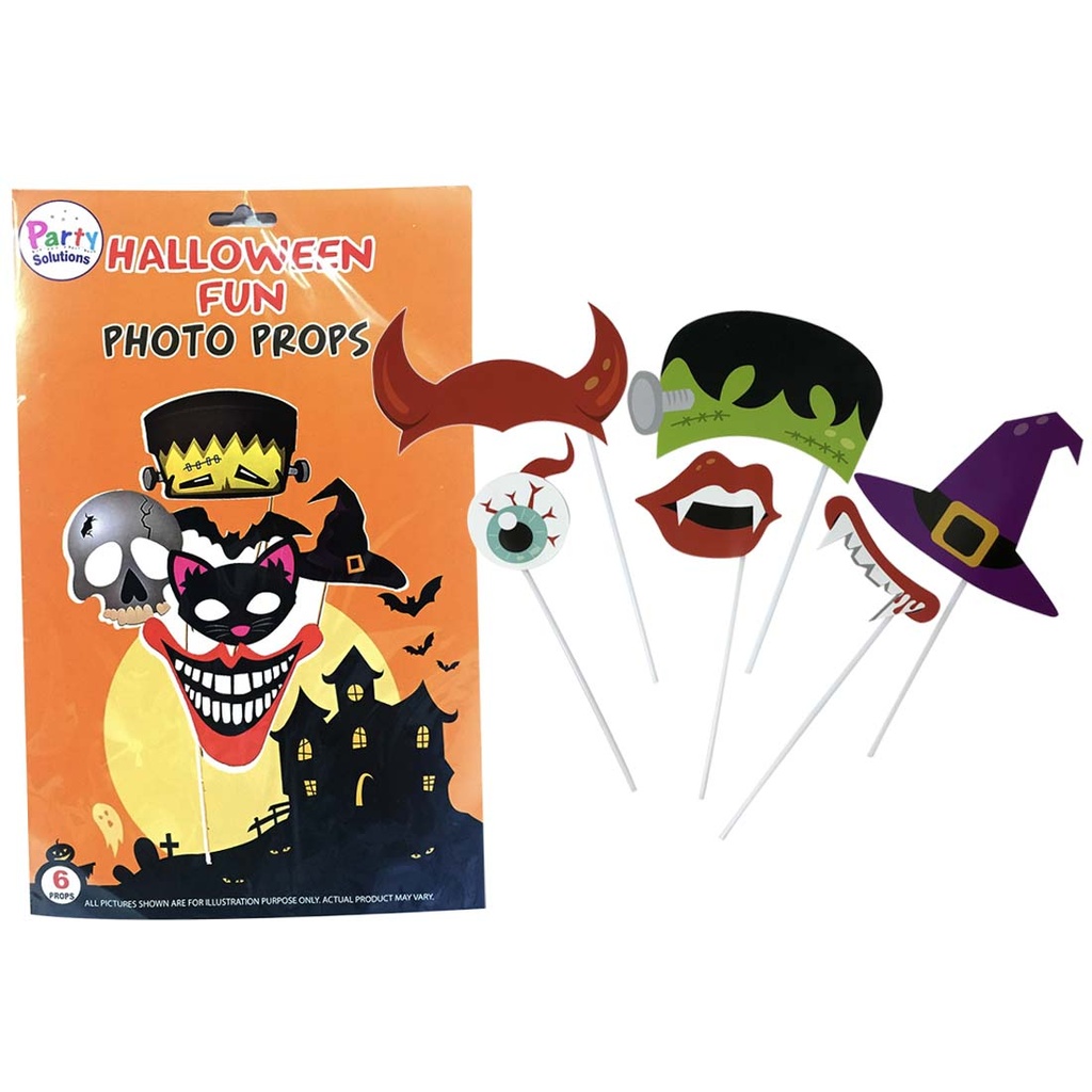 PARTY SOLUTIONS PHOTO PROPS 6 PK CONTAINS 6 PROPS