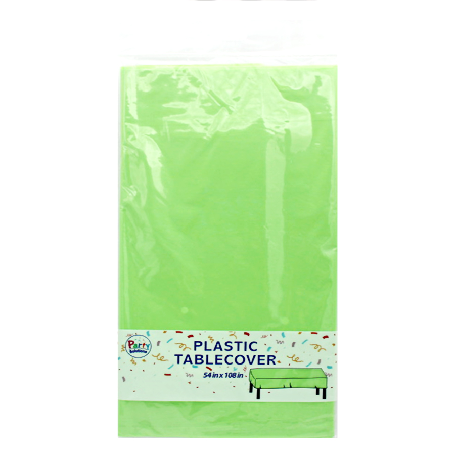 PARTY SOLUTIONS TABLE COVER 54 X 108 IN LEMON GREEN