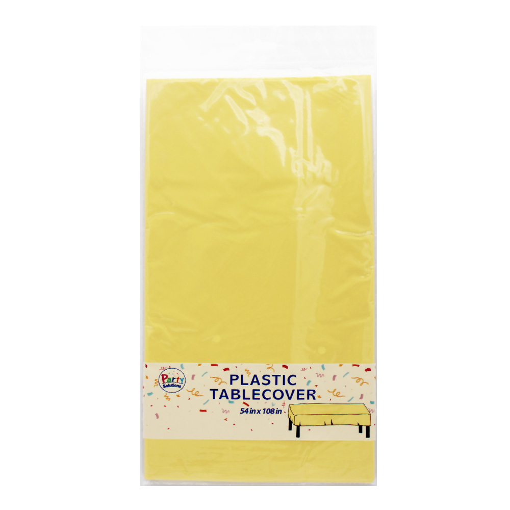 PARTY SOLUTIONS TABLE COVER 54 X 108 IN YELLOW