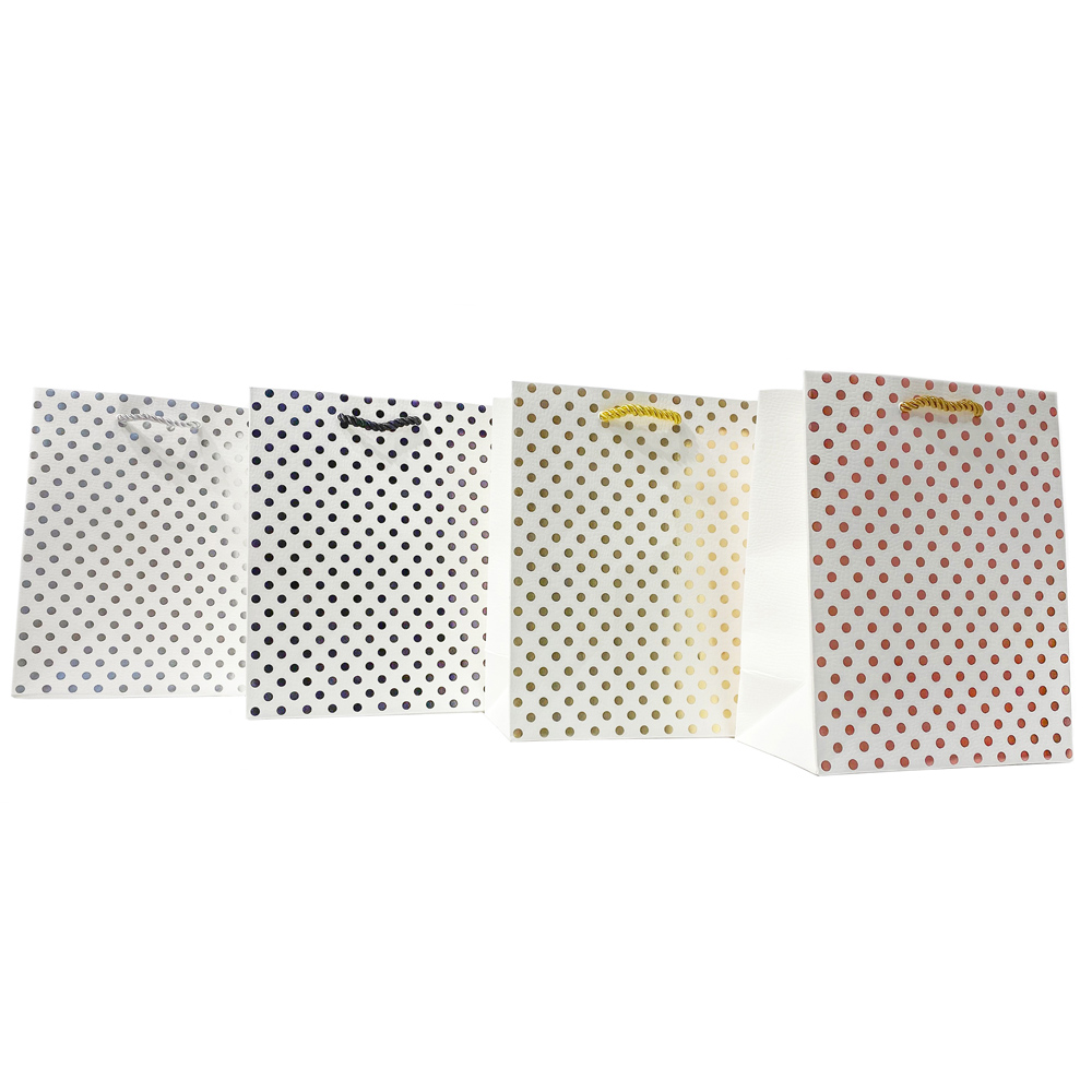 PARTY SOLUTIONS TEXTURED GIFT BAG ( 17.8 X 22.9 X 9.8 CM) 1 CT DOT DESIGNS