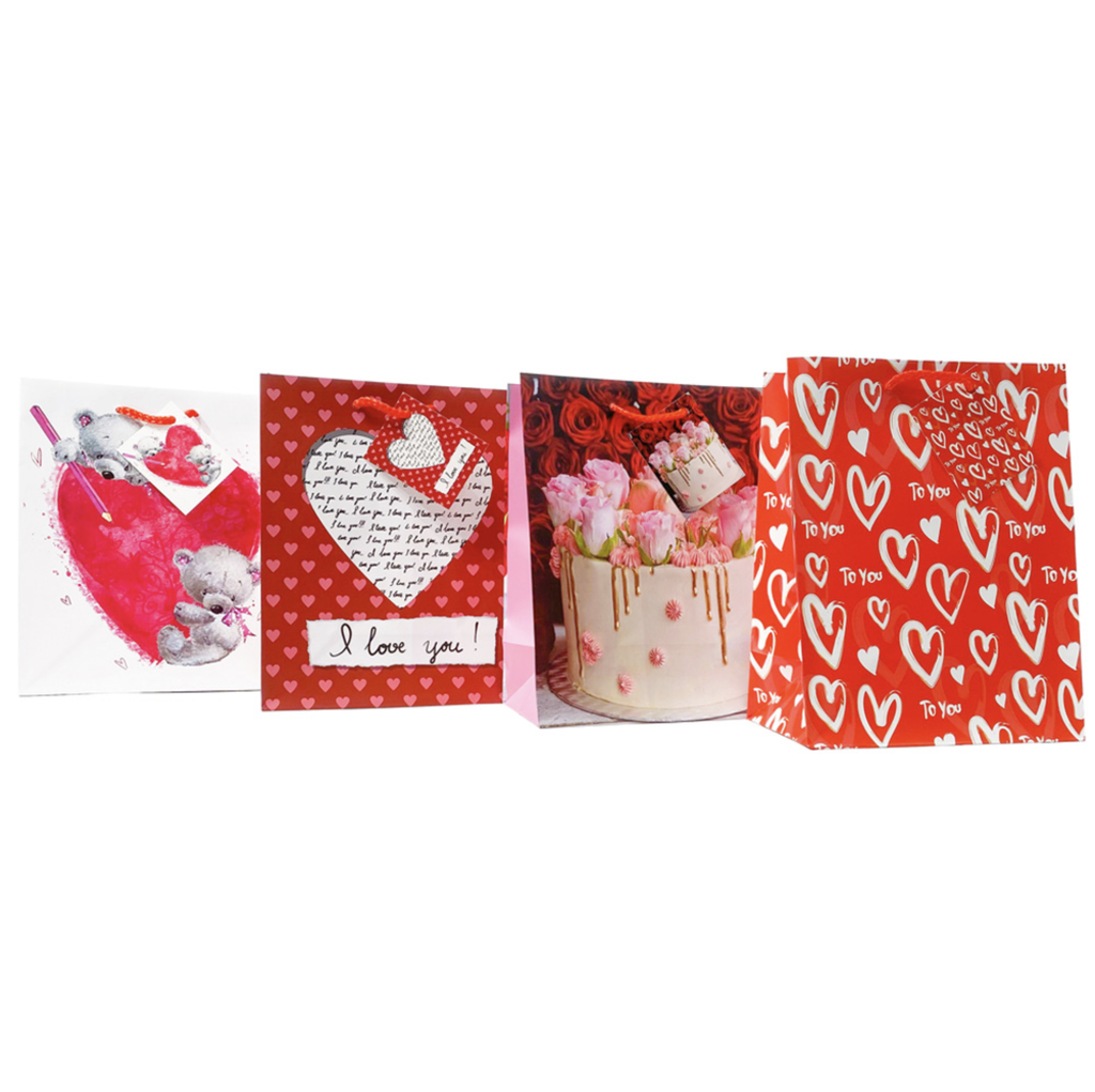PARTY SOLUTIONS VALENTINE GIFT BAG ( 17.8 X 22.9 X 9.8 CM) 1 CT WITH PP HANDELS