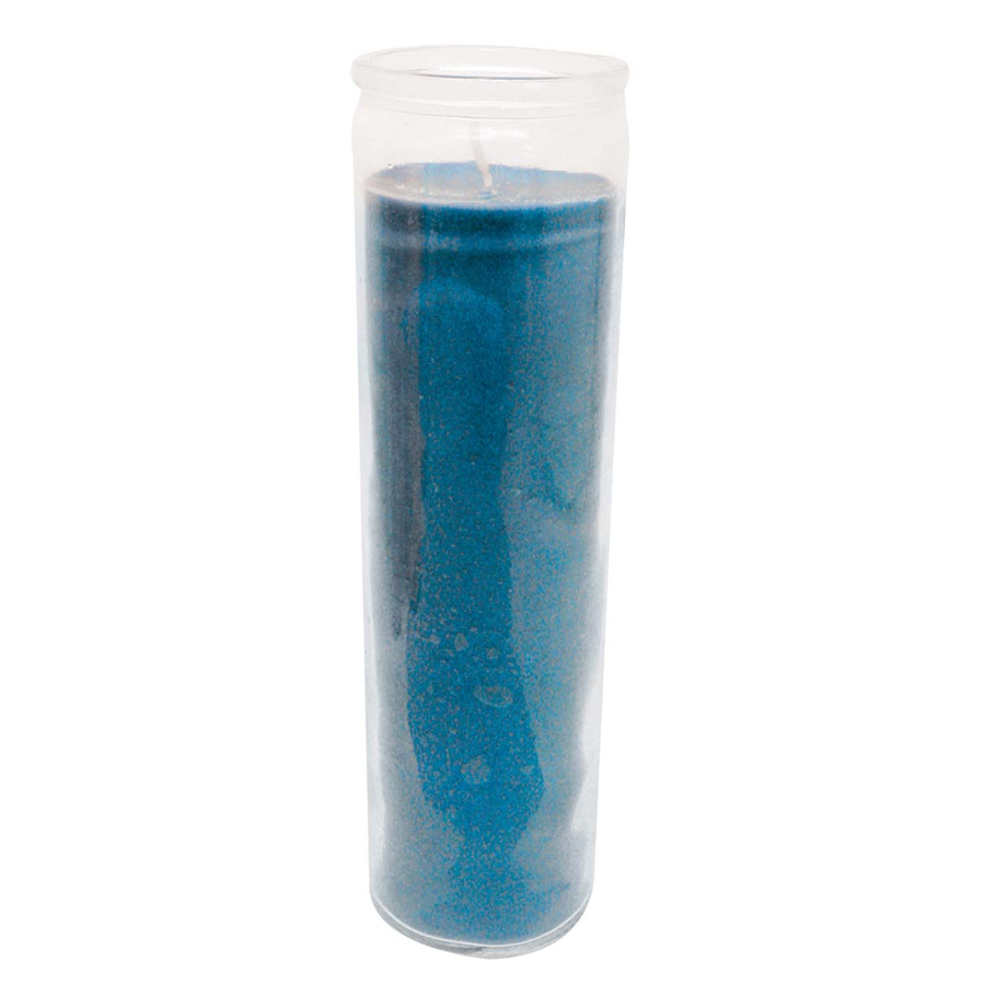 7 DAY CANDLE 9 IN BLUE