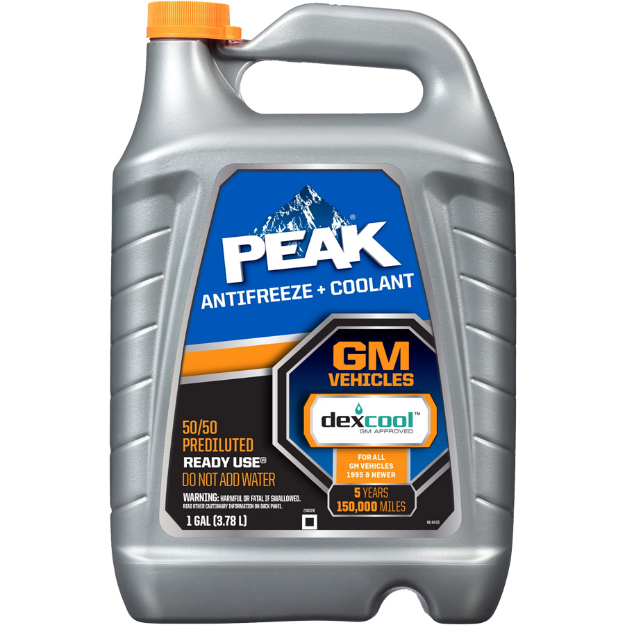 PEAK ANTIFREEZE+COOLANT 1 GL 50/50 PREDILUTED DEXCOOL GM VEHICLES PDCB53