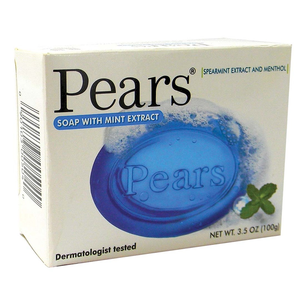 PEARS BAR SOAP 100 G / 3.5 OZ BLUE (MINT EXTRACT)