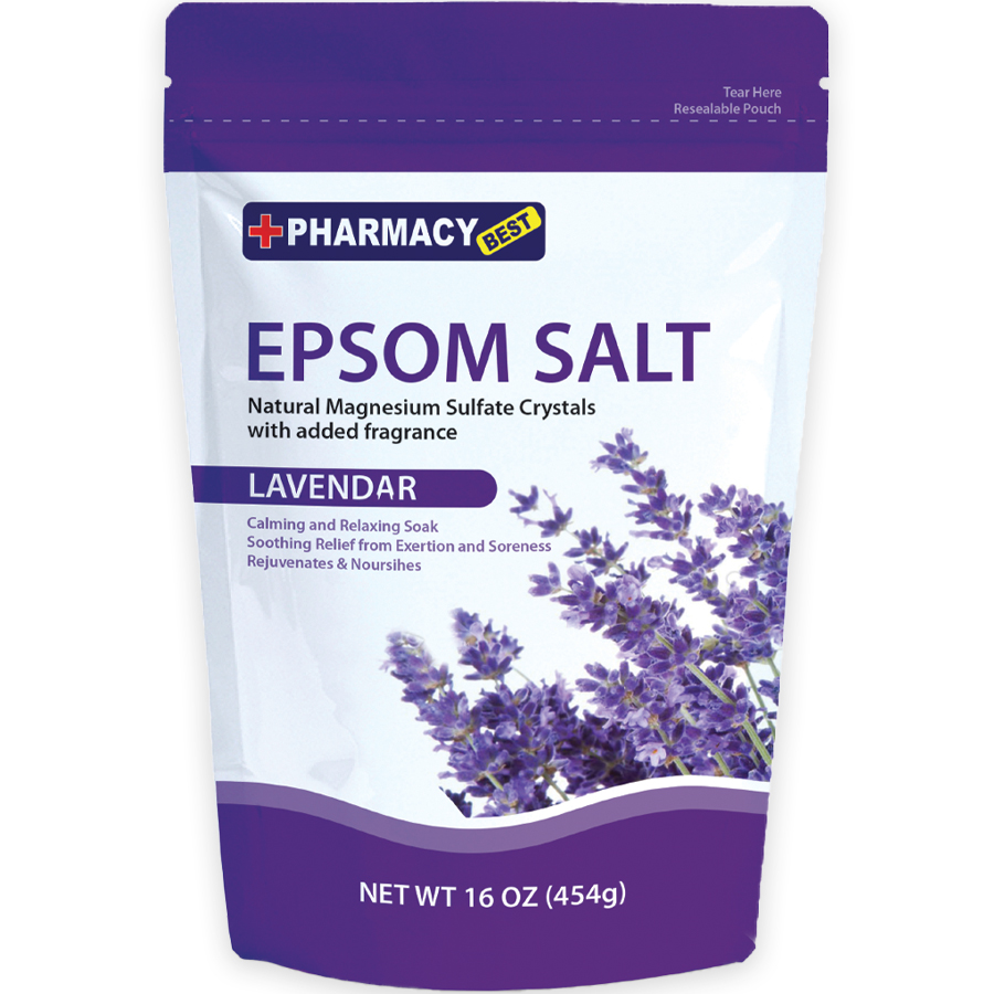 PHARMACY BEST EPSOM SALT 1 LB LAVENDER