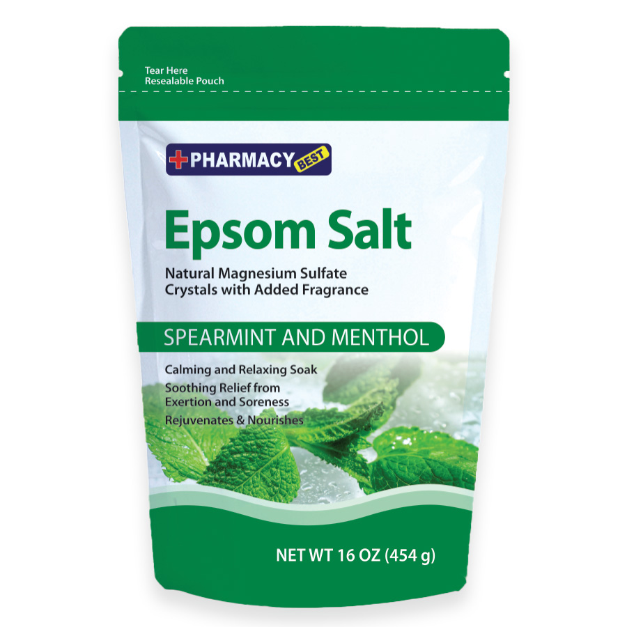 PHARMACY BEST EPSOM SALT 1 LB SPEARMINT & MENTHOL
