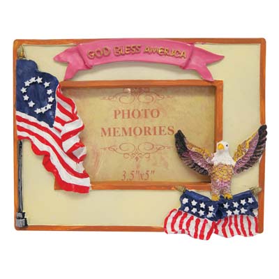 PHOTO FRAME 3 X 5 IN ASSORTED PATRIOTIC DESIGNS