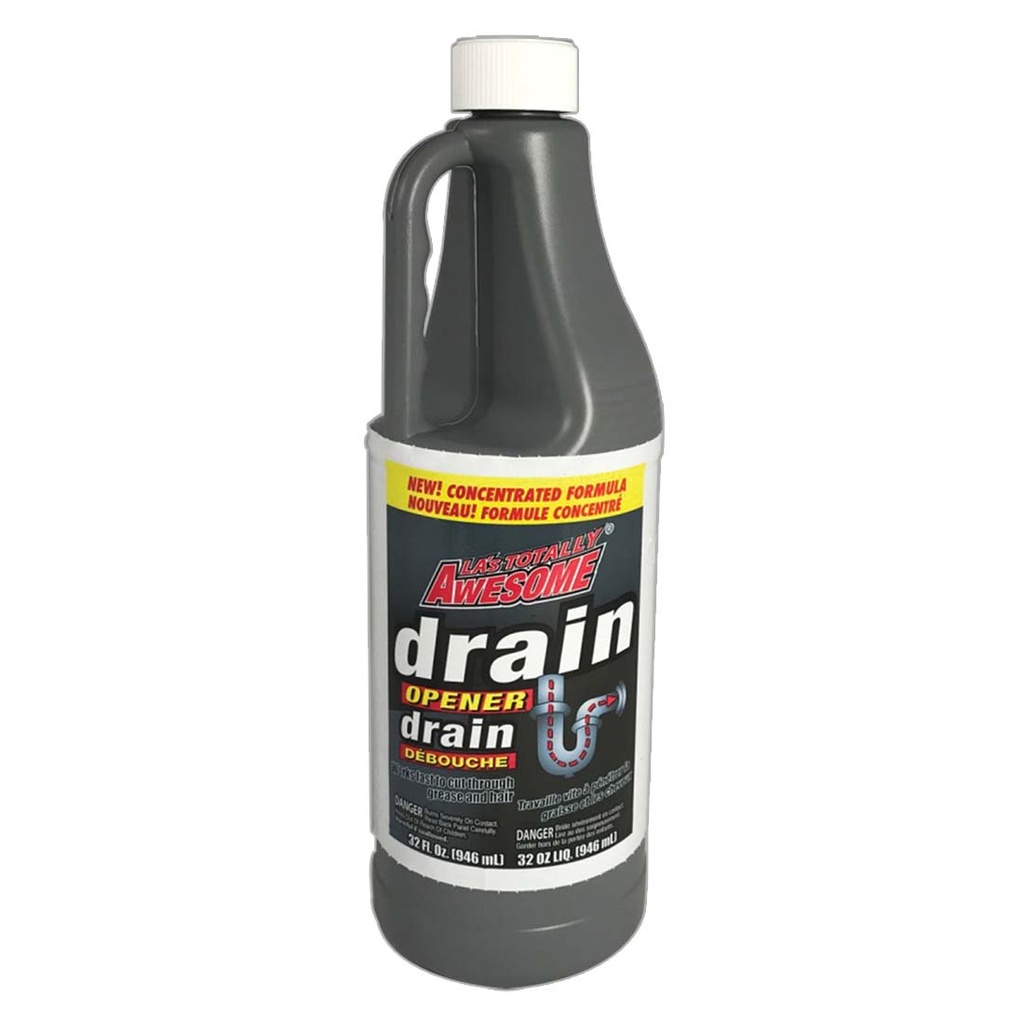 AWESOME DRAIN OPENER 32 OZ WORKS FAST TO CUT THROUGH GREASE AND HAIR