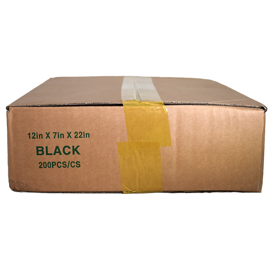 PLASTIC BAG (12X7X22) IN 200 CT 57 MIC (2.25 ML) REUSABLE BLACK