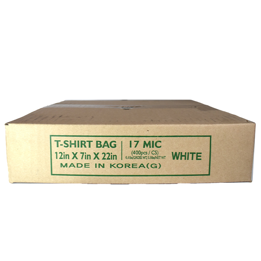PLASTIC BAG (12X7X22) IN 400 CT 17 MIC WHITE