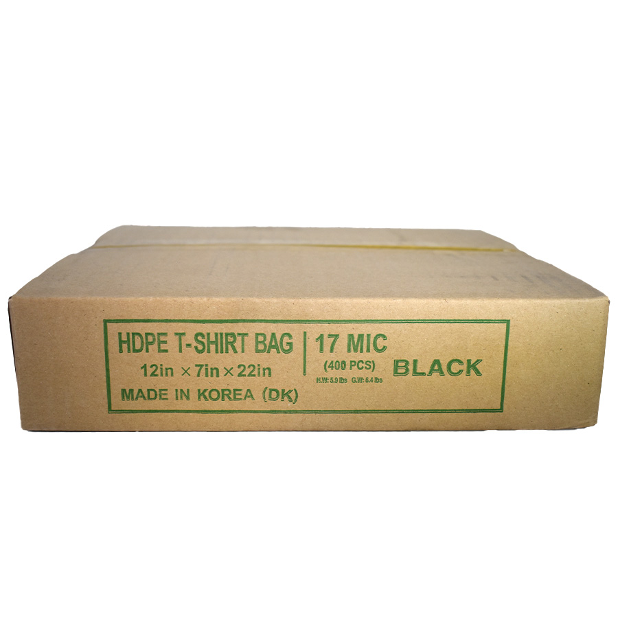 PLASTIC BAG (12X7X22) IN 400 CT BLACK