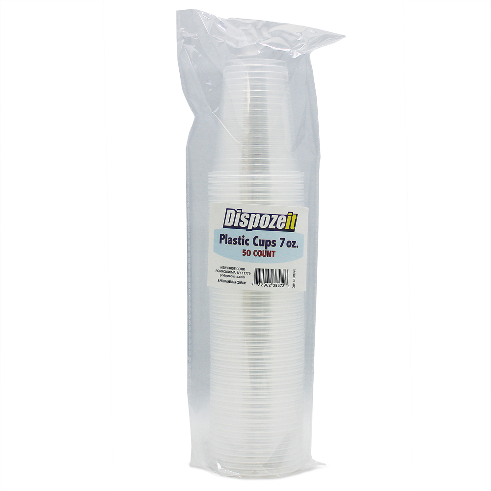 PLASTIC CUP 7 OZ 50 CT CLEAR
