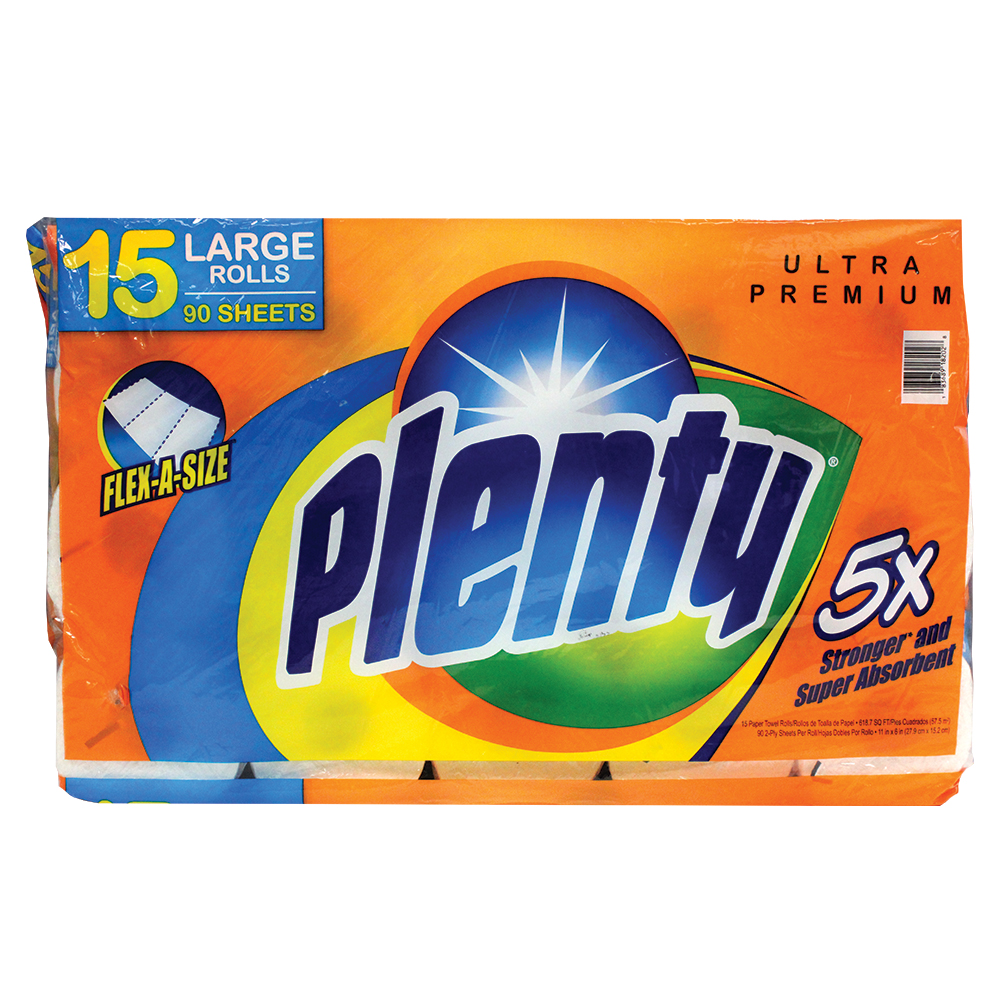 PLENTY PAPER TOWEL 90 SHEET 15 ROLL 90 FLEX A SIZE