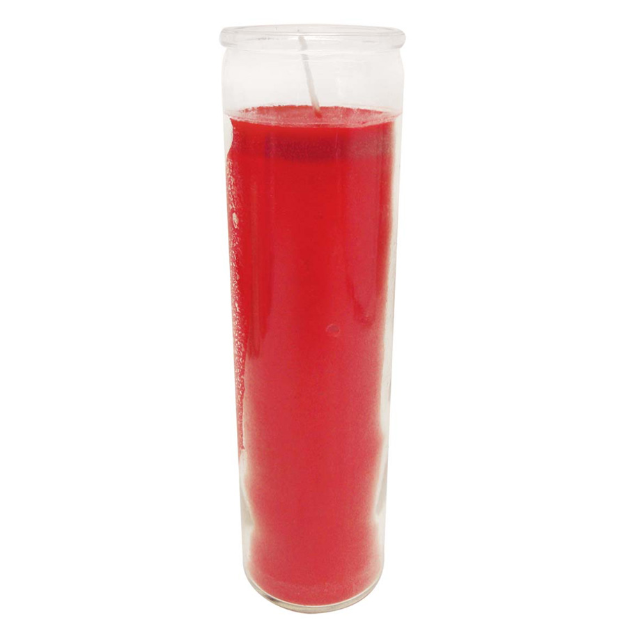 7 DAY CANDLE 9 IN RED