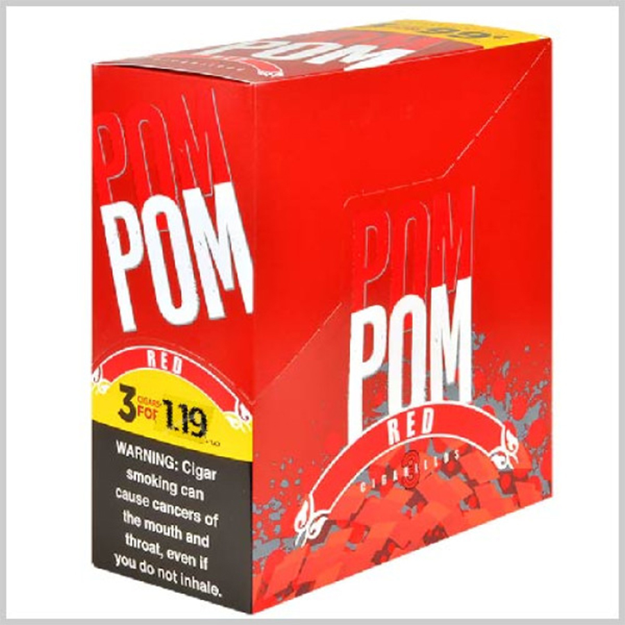 POM POM CIGARILLOS 3 CT FOR $1.19 RED