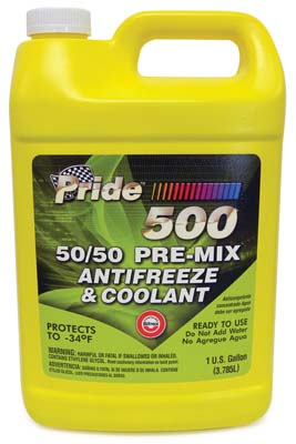 PRIDE ANTIFREEZE & COOLANT 1 GL 50/50 PROTECTS TO -34 DEGREES