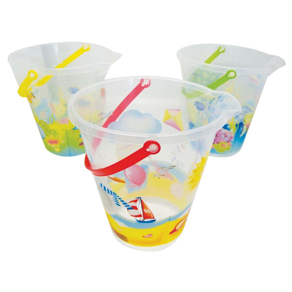 PRIDE BEACH PAIL 9 IN ASSORTED OCEAN DESIGNS