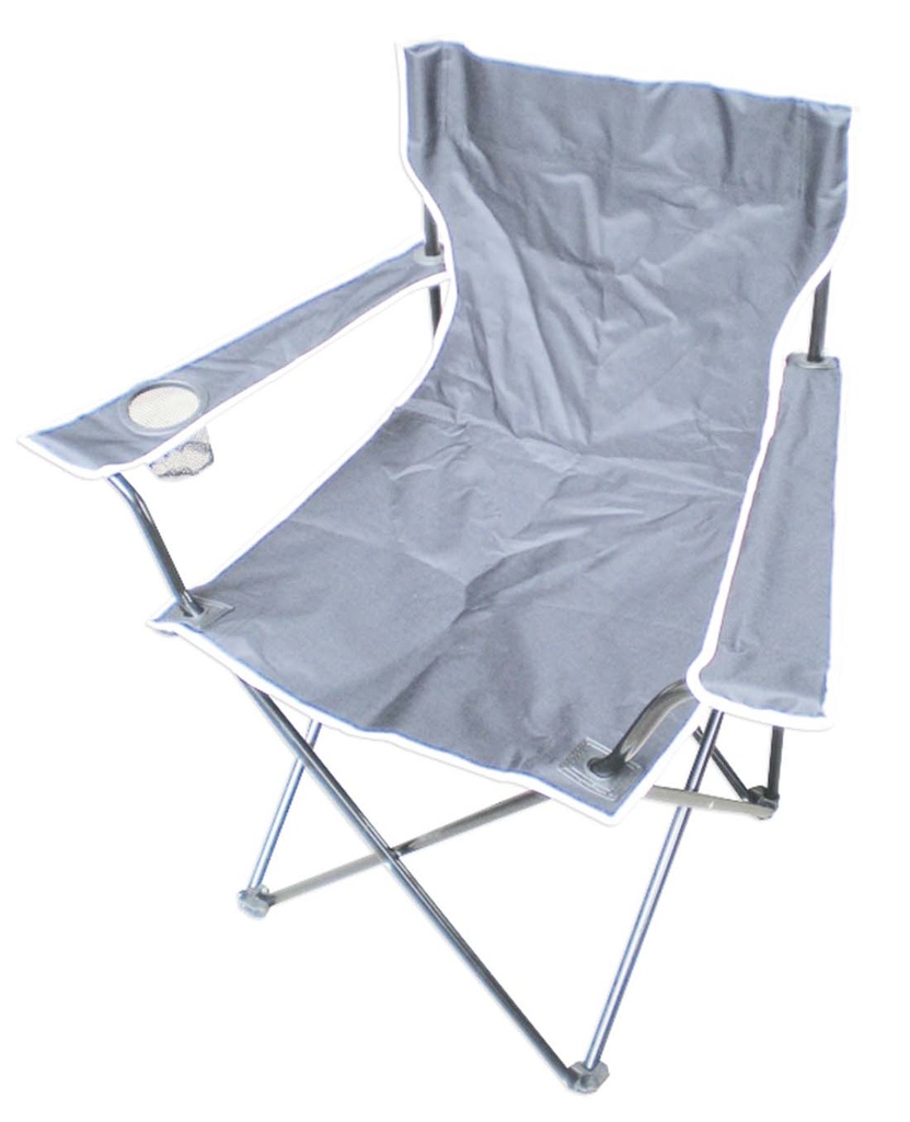 PRIDE CAMPING CHAIR 20 X 20 X 33 IN GRAY