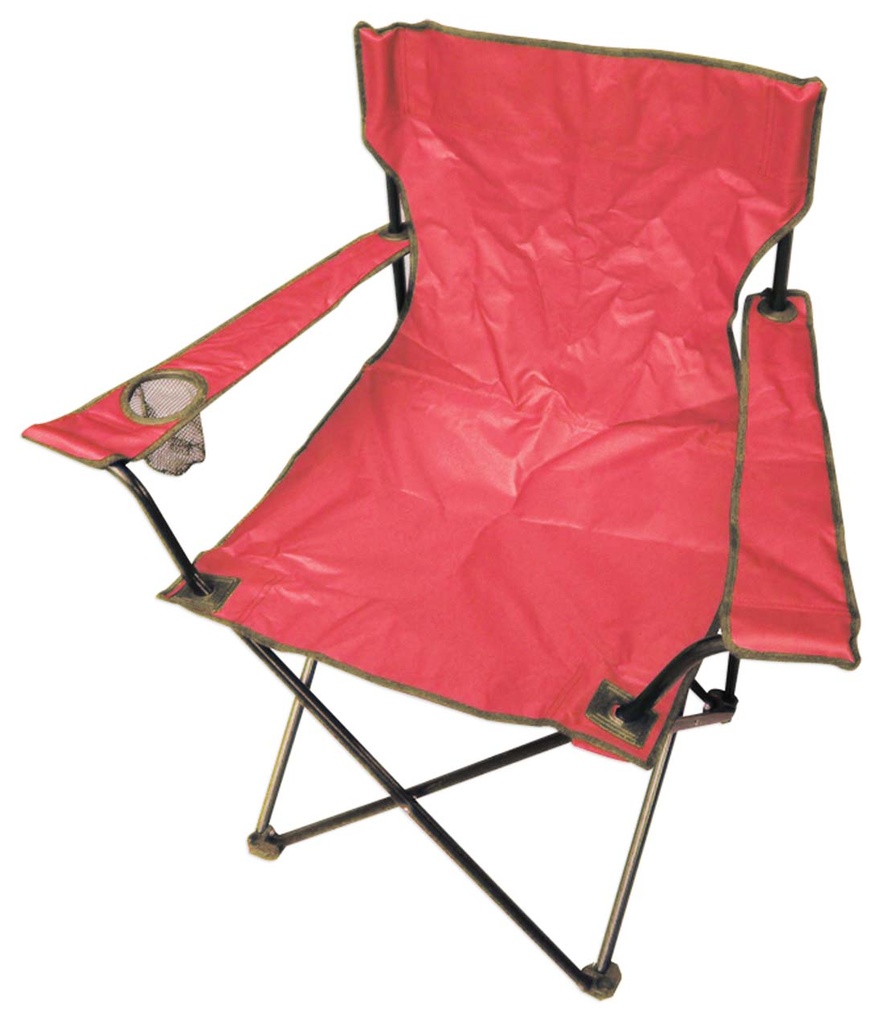 PRIDE CAMPING CHAIR 20 X 20 X 33 IN RED
