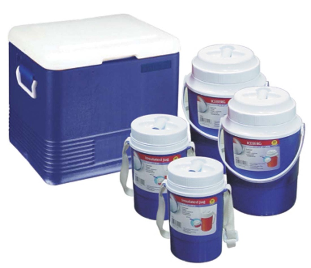 PRIDE COOLER SET 5.85 GL 5 PC SET 5.85 GL COOLER / 2 PC 0.6 GL JUGS / 2 PC 0.3 GL JUGS