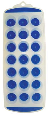 PRIDE ICE CUBE TRAY 12 X 4.5 IN ROUND CUBE RUBBER BOTTOM ASSORTED COLORS
