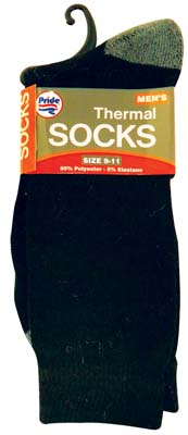 PRIDE MENS THERMAL SOCKS 1 PK ASSORTED