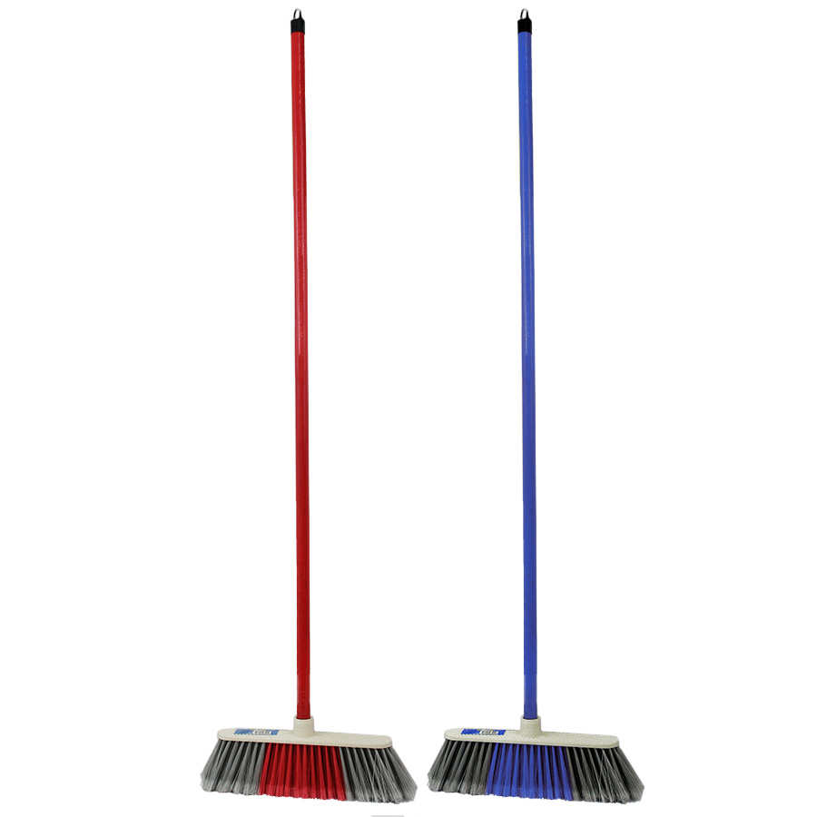 PRIDE PUSH BROOM 13 IN WITH 45 IN HANDLE ASSORTED COLORS & PRINTS