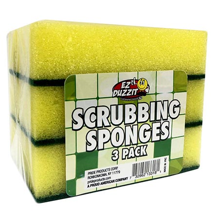 PRIDE SCRUBBING SPONGE 5.5 X 3.75 IN 3 CT