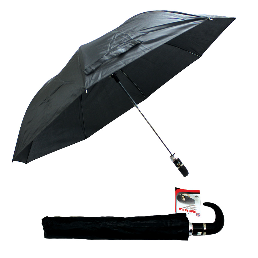 PRIDE UMBRELLA 42 IN TWO FOLD BLACK