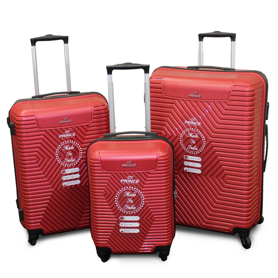 PRINCE LUGGAGE 3 PC SET 31 IN 27 IN & 23 IN MAROON