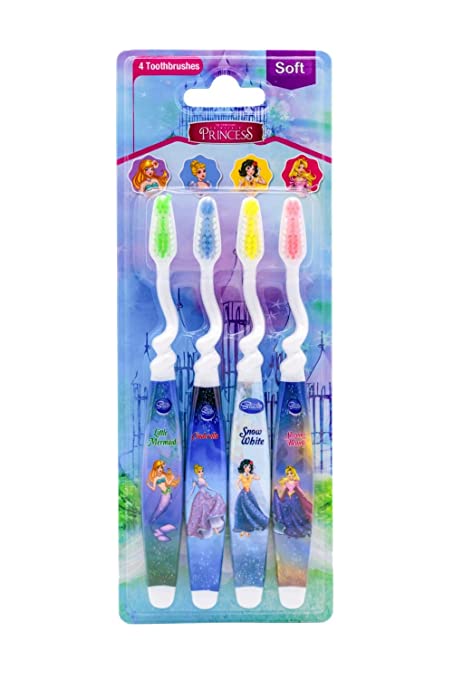 PRINCESS KIDS TOOTHBRUSH 4 PK ASSORTED