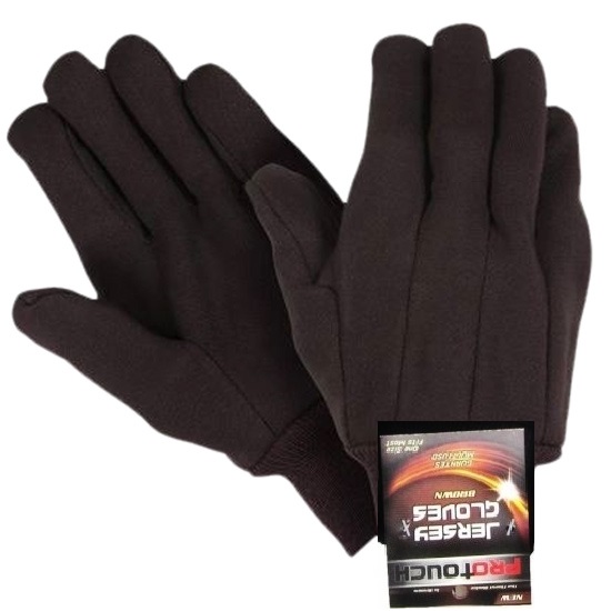 PROTOUCH BROWN JERSEY GLOVE 1 PK