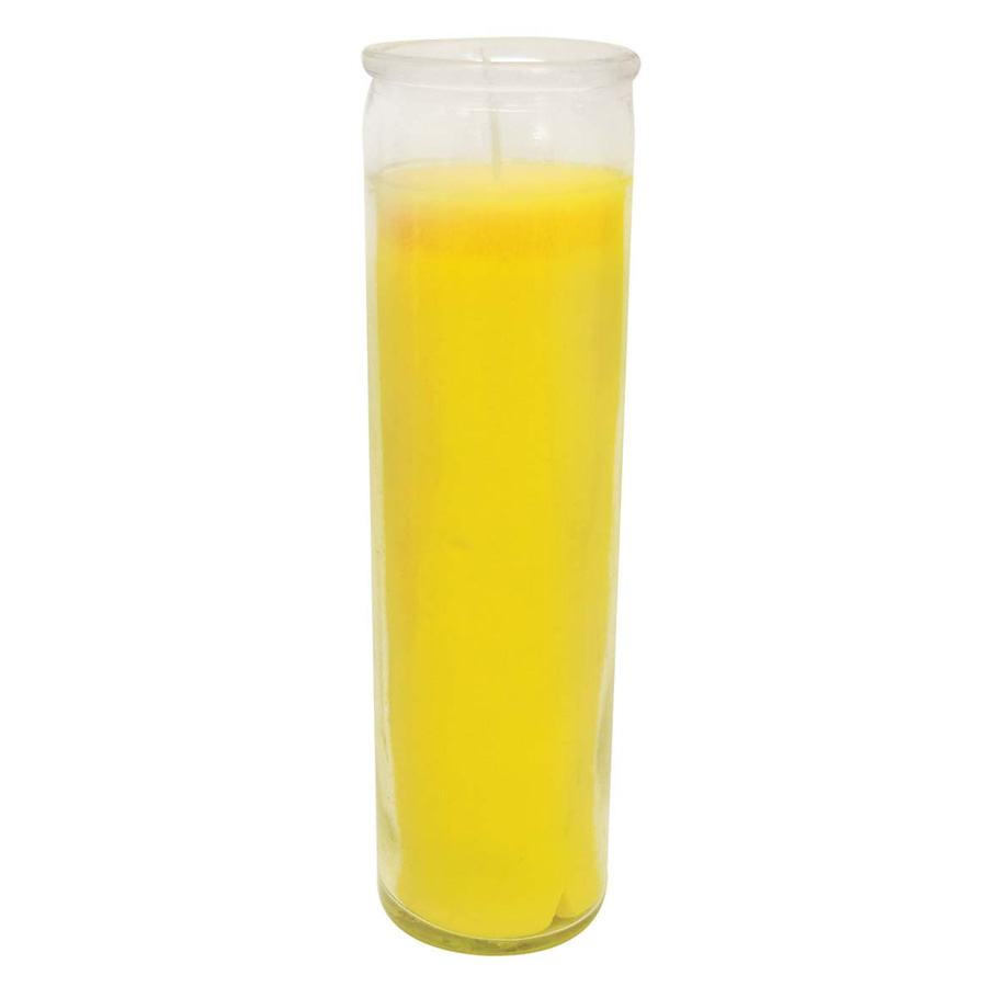 7 DAY CANDLE 9 IN YELLOW