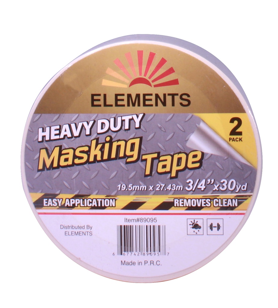 PROTOUCH MASKING TAPE 2 PACK 3/4 IN X 30 YD HEAVY DUTY
