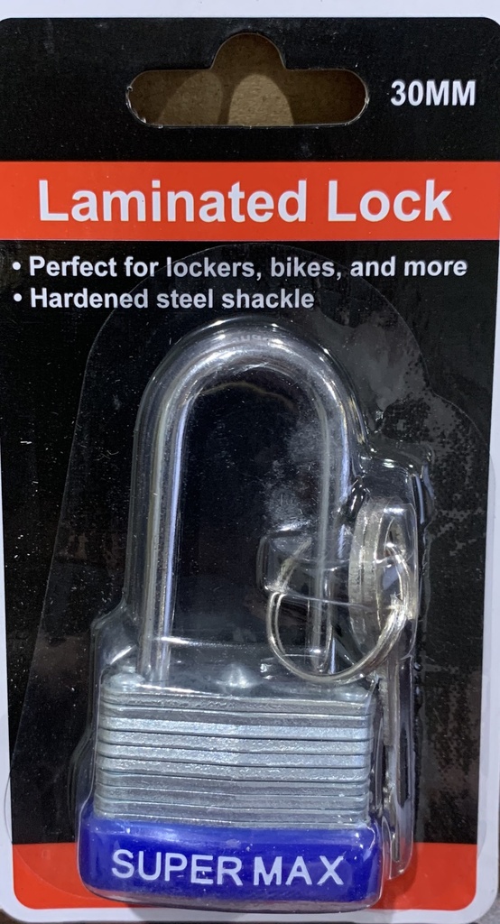 PROTOUCH PADLOCK 30 MM LONG SHACKLE LAMINATED PADLOCK