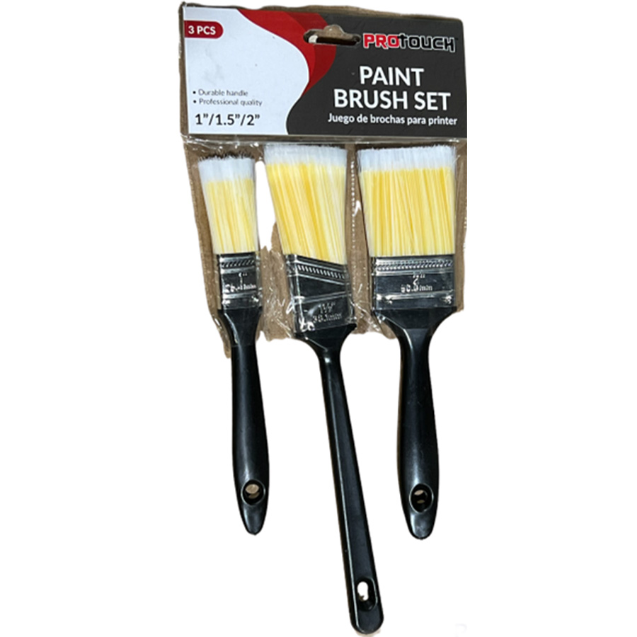 PROTOUCH PAINT BRUSH 3 PK SET ASSORTED
