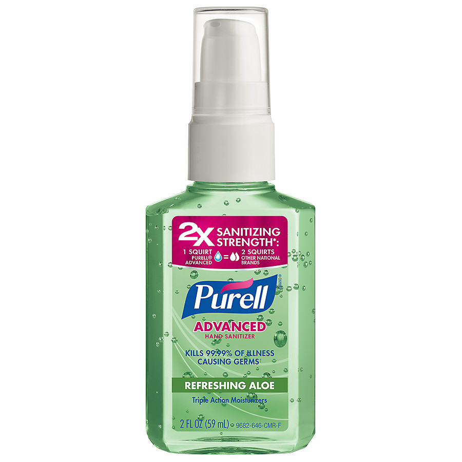 PURELL HAND SANITIZER 2 OZ ADVANCED FLIP CAP ALOE