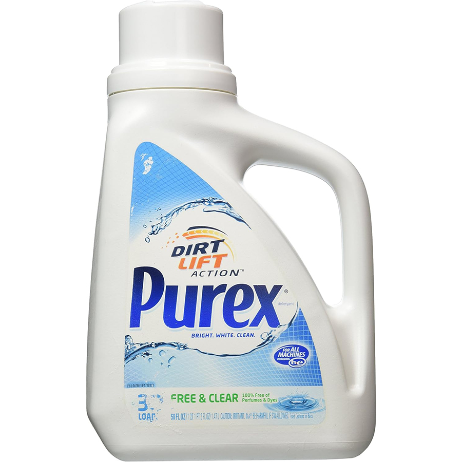 PUREX LIQUID LAUNDRY DETERGENT 50 OZ 33 LOADS FREE AND CLEAR